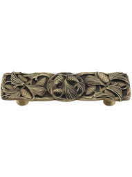 Cones and Boughs Drawer Pull in Antique Brass.